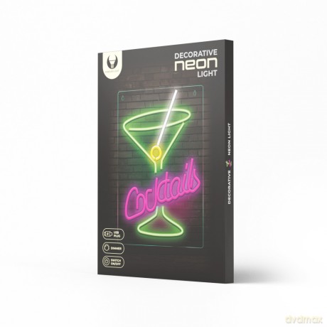 Neon PLEXI LED COCKTAILS róż zielony FPNE02X Forever Light
