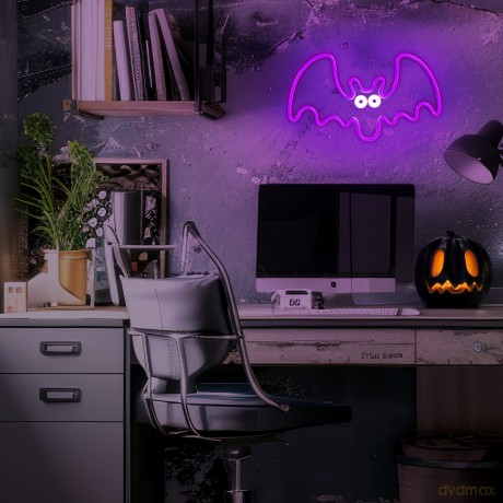 Neon PLEXI LED LATAJĄCY NIETOPERZ fiolet FPNE11 Forever Light