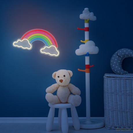 Neon PLEXI LED TĘCZA W CHMURACH multikolor FPNE32 Forever Light