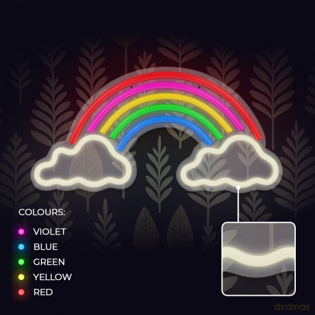 Neon PLEXI LED TĘCZA W CHMURACH multikolor FPNE32 Forever Light