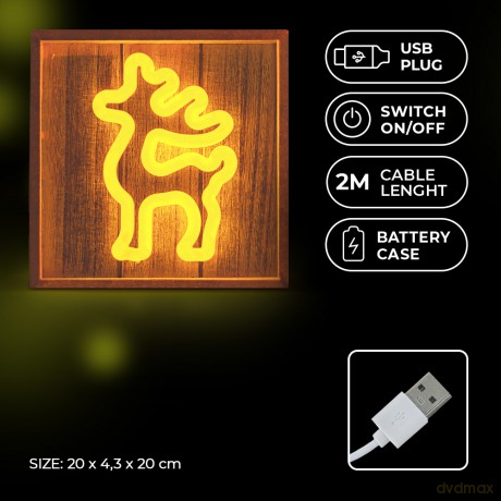 Neon Wood Frame LED RENIFER biały ciepły FLNW01 Forever Light