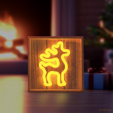 Neon Wood Frame LED RENIFER biały ciepły FLNW01 Forever Light