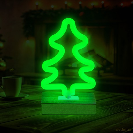 Neon Wood Stand LED CHOINKA zielona FLNW03 Forever Light