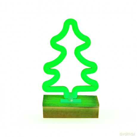 Neon Wood Stand LED CHOINKA zielona FLNW03 Forever Light