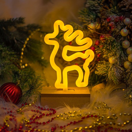 Neon Wood Stand LED RENIFER biały ciepły FLNW02 Forever Light