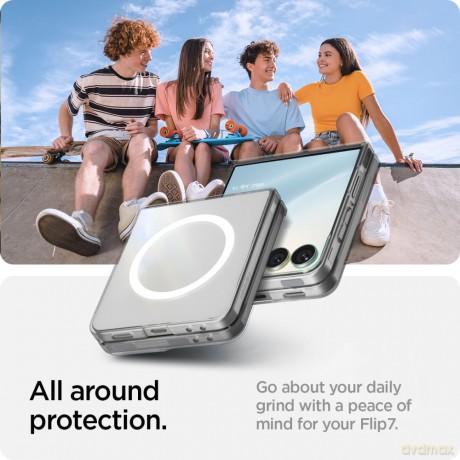 Spigen nakładka AirSkin do Samsung Galaxy Z Flip 7 przezroczysta biała