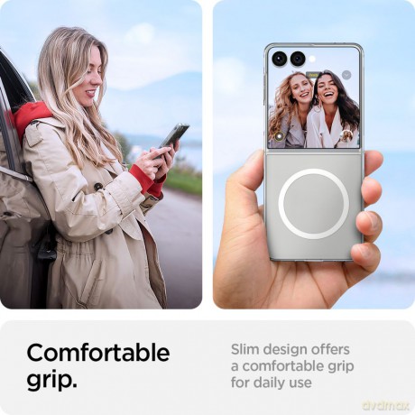 Spigen nakładka AirSkin do Samsung Galaxy Z Flip 7 przezroczysta biała