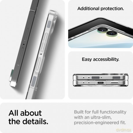 Spigen nakładka AirSkin do Samsung Galaxy Z Flip 7 przezroczysta biała