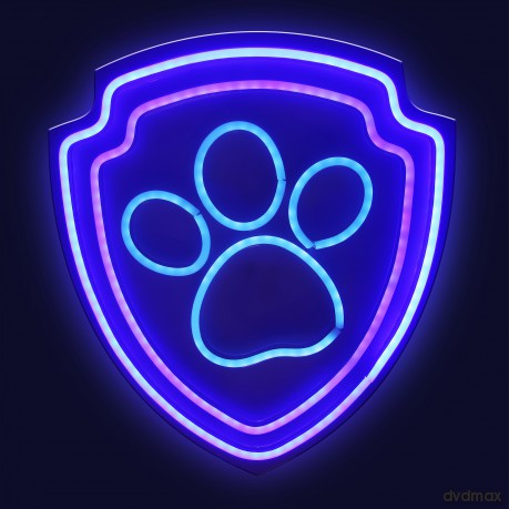 Wiszący neon LED na plexi Psi Patrol - Łapa OW-130246