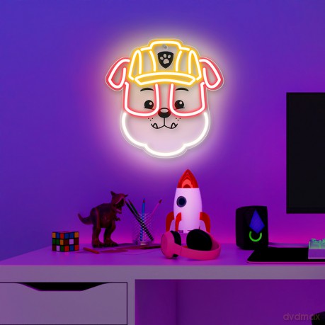 Wiszący neon LED na plexi Psi Patrol - Rubble OW-130446