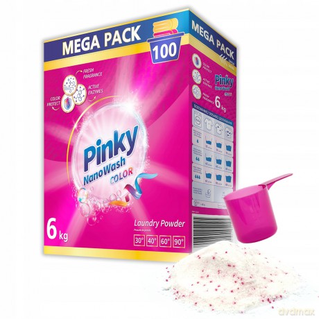PINKY NanoWash Color - Proszek do prania koloru (100 prań) 6kg