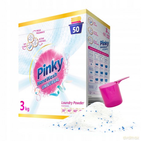 PINKY NanoWash Univeral - Proszek do prania uniwersalny (50 prań) 3kg