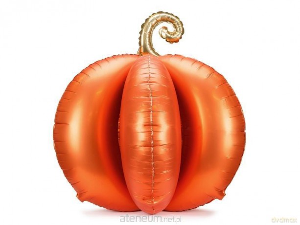 Balon stojący foliowy Dynia 3D 90x90cm pomarańcz