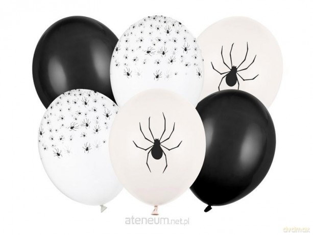Balony Pająki 30cm 6szt