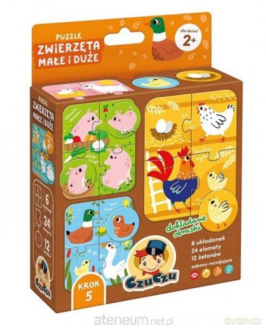 CzuCzu Puzzle Zwierzęta małe i duże 2+ [PUZZLE]