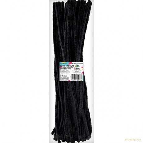 Druciki dekoracyjne 0,6x30cm czarne 50szt