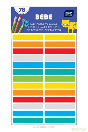 Etykiety samoprzylepne 78szt Bebe Kids mix