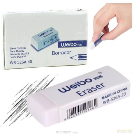 Gumka do mazania biała 3,5cm (40szt)