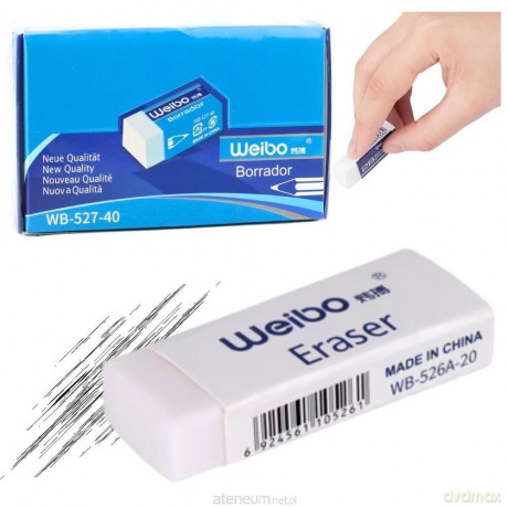 Gumka do mazania biała 3,5cm (40szt)