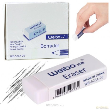 Gumka do mazania biała 6cm (20szt)