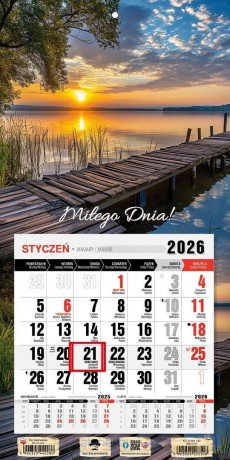 Kalendarz 2026 jednodzielny mini mazury [KALENDARZ]