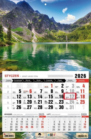 Kalendarz 2026 jednodzielny tatry [KALENDARZ]