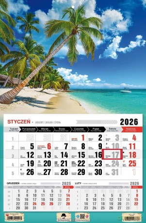 Kalendarz 2026 jednodzielny tropiki [KALENDARZ]