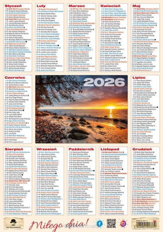 Kalendarz 2026 listkowy [KALENDARZ]