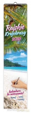 Kalendarz 2026 paskowy wąski rajskie krajobrazy [KALENDARZ]