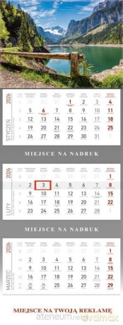 Kalendarz 2026 ścienny trójdzielny Górskie jezioro [KALENDARZ]