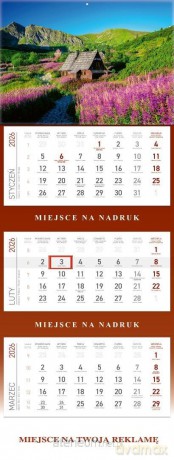 Kalendarz 2026 ścienny trójdzielny Hala... [KALENDARZ]