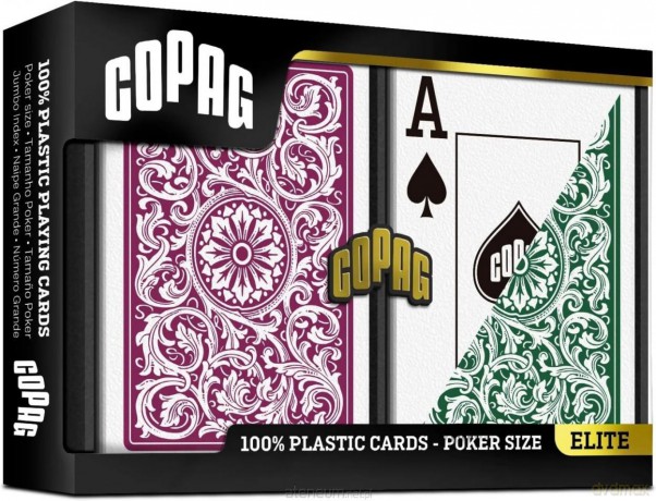Karty do pokera Copag green/burgundy 2szt [KARTY]