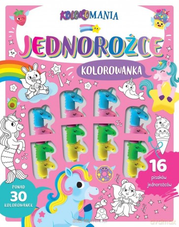 Koloromania. Jednorożce. Kolorowanka [KSIĄŻKA]