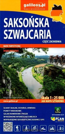 Mapa - Saksońska Szwajcaria cz. zachodnia 1:25 000 [KSIĄŻKA]