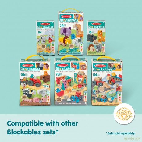 Mellisa&Doug: Blockables - Zwierzątka Safari