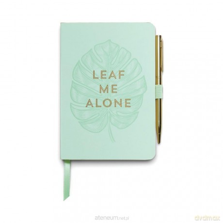 Notatnik z długopisem Leaf Me Alone