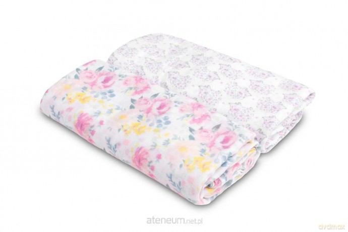 Pielucha bambusowa 2-pak kwiaty+jeże 120x120cm [KSIĄŻKA]
