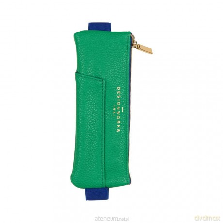 Piórnik z gumką Bright Green + Navy