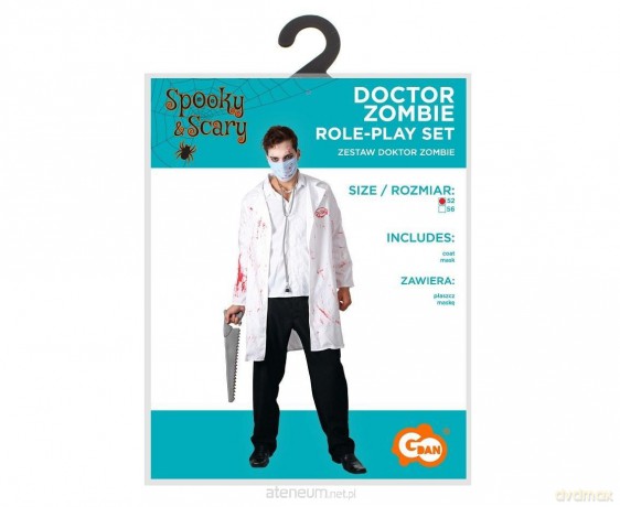 Strój dla dorosłych Doktor Zombie rozm. 52