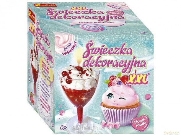 Świeczka dekoracyjna - deser wiśniowy