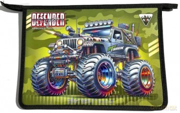 Teczka-torba A4+ zapinana na zamek Monster Truck