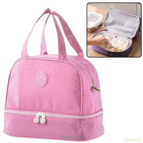 Torba termiczna izolacyjna różowa 27cm