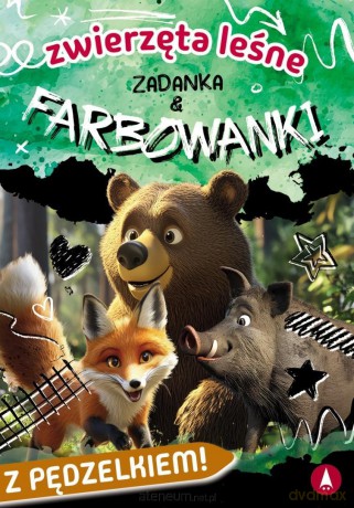 Zwierzęta leśne. Zadanka & farbowanki - Monika Ślizowska [KSIĄŻKA]