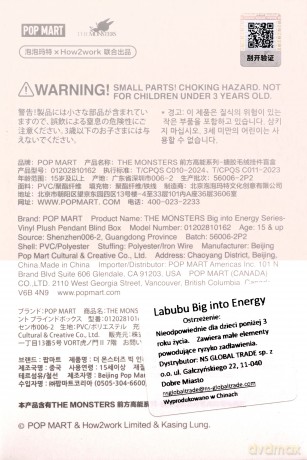 Pop Mart Labubu The Monsters Big into Energy Lalka (Blindbox)