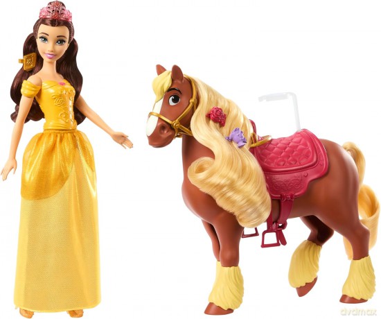 Disney Lalka Księżniczka Bella z koniem Phillippe