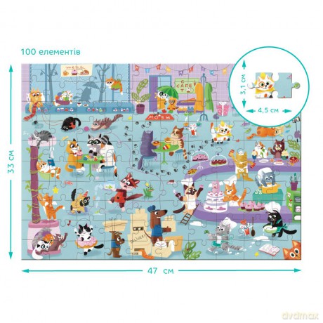 DODO 100 el. Look&Find Kocie kafejka [PUZZLE]