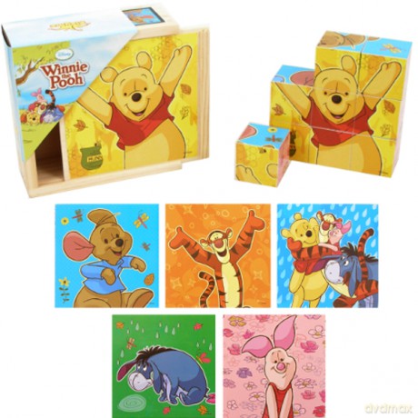 Brimarex Drewniane Klocki Kubuś Puchatek Disney [KLOCKI]