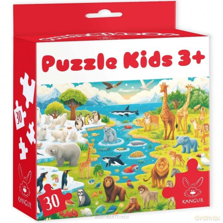 KANGUR 30 el. Kids Dzikie Zwierzęta 3+ [PUZZLE]