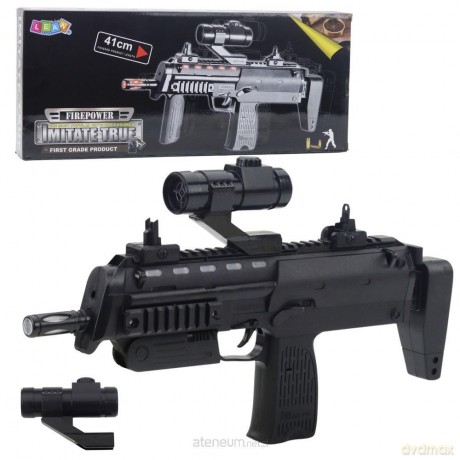 Karabin ze światłem i dżwiękiem czarny 41 cm