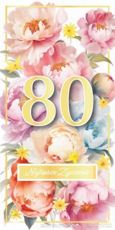 Karnet Urodziny 80